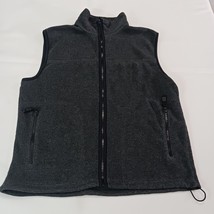 Old Navy RN#54023 Men's Gray Full Zip Fleece Pockets Vest Size Medium image 7