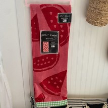 Betsey Johnson Watermelon Hearts Xox Beach Pool Towel Pink Red Green 36”X68” New - $32.50