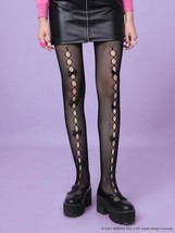 SHEIN X Hello Kitty and Friends Bow Decor Cut-Out Fishnet Tights One Size NWT - £30.56 GBP