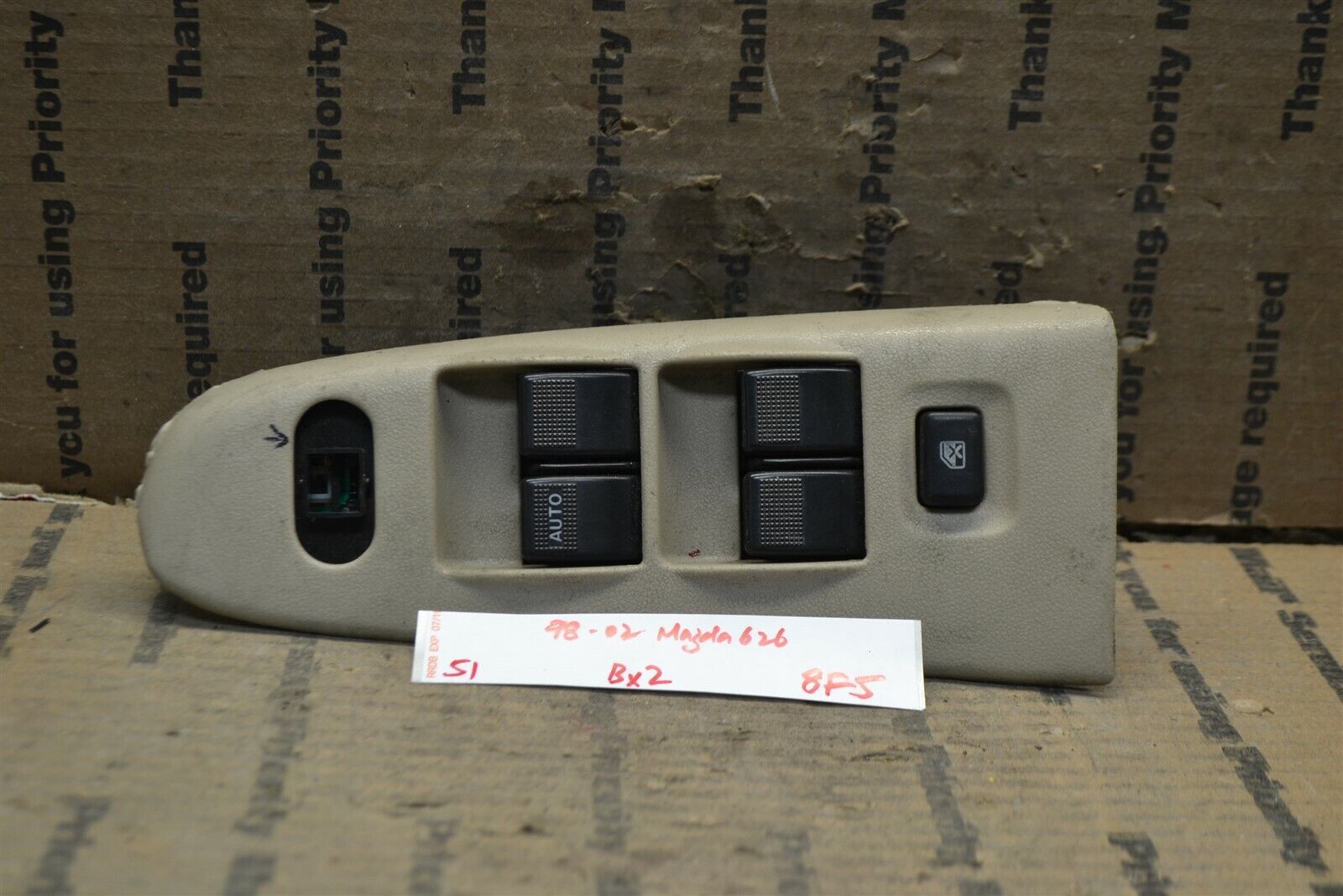 98-02 Mazda 626 Master Switch OEM Door Window GG2A66350 bx2 Lock 51-8f5 - $7.98