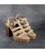 Charles by Charles David Verbal Platform Sandals Lug Sole Heels Nude Siz... - $725.60 MXN