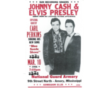 1956 Johnny Cash &amp; Elvis Presley Poster Print Hound Dog Blue Suede Shoes ⭐ - £5.63 GBP