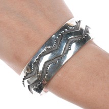 7 1/8&quot; Marc Antia Apache Heavy Stamped Sterling bracelet - £470.86 GBP