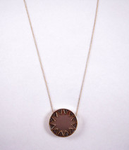 House of Harlow Earth Metal Medium Sunburst Pendant Necklace in Gold &amp; Silver - £40.66 GBP