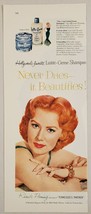 1955 Print Ad Lustre-Creme Shampoo Hollywood&#39;s Favorite Actress Rhonda Fleming - £11.86 GBP