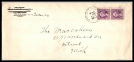 1933 Us Cover - Pitts &amp; Fairmont Wva Rpo To Detroit, Michigan G6 - $2.96