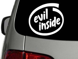 EVIL INSIDE Vinyl Decal Car Wall WindowSticker CHOOSE SIZE COLOR - $3.08+