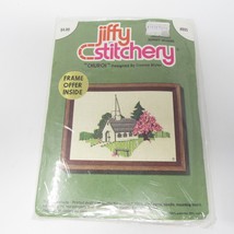 Jiffy Stitchery Crewel Embroidery Kit #805 Church Sealed NEW Vintage - $7.99