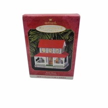 Farm House Town &amp; Country Pressed Tin Hallmark Keepsake Ornament 1999 - £6.63 GBP