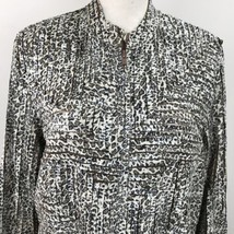 Patchington Size L Leopard Print Light Weight Naru Collar Zip Front Jacket - $29.99