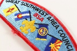 Vintage Great Southwest Area Council Red Boy Scout BSA Shoulder CSP Patch - £9.34 GBP