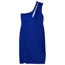 Symphony + Maternity Blue Keyhole Midi Dress One Shoulder Stretch Bodycon SZ 3XL - £12.34 GBP