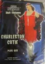 Charleston  Red Flapper Costume Plus size - £18.64 GBP