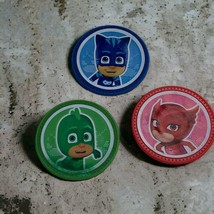 Pj Masks Set Of Three Tokens Catboy, Gekko &amp; Owlette - $4.94