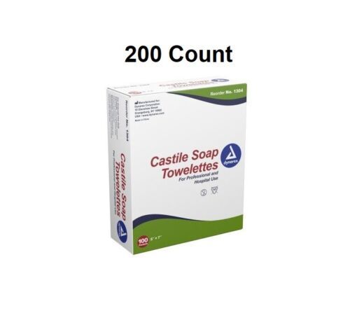 Lot of 200 - Personal Castile Soap Towelette  5&quot; x 7&quot; Individually Packet - $21.67