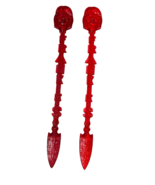(2) TIKI Red Swizzle Sticks Tiki Bar Frankie&#39;s Tiki Room Las Vegas Nevada - $16.81 CAD
