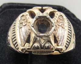 John Alden 10k Yellow Gold 32 Degree Freemason Masonic Ring Sz 11.75 Mens 11.5g - £559.43 GBP