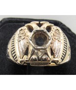 John Alden 10k Yellow Gold 32 Degree Freemason Masonic Ring Sz 11.75 Men... - £560.89 GBP