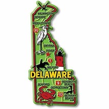 Delaware Colorful State Magnet by Classic Magnets, 2.2&quot; x 4.7&quot;, Collectible Souv - £4.63 GBP