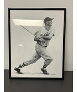 Ted William Pencil Sketch Print, Red Sox, Landsman Framed - £16.83 GBP