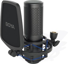 Boya Xlr Large Diaphragm Studio Condenser Microphone, 48V Phantom, By-M1... - $141.99