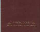 Franco&#39;s Ristorante Y Pastaria Menu Chicago Illinois  - $17.82
