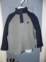 Starter Micro Fleece 1/4 Zip Gray/Blue Pullover Size 4/5 Boys NEW - $18.25