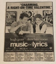 Music And Lyrics Vintage Tv Print Ad Hugh Grant Drew Barrymore TV1 - £4.68 GBP