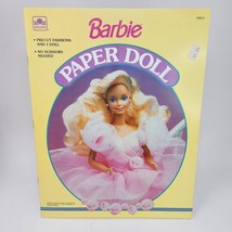 Vintage 1991 Barbie Paper Doll Mattel Book Never Used Golden Precut Fashions - $33.25