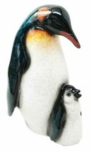 Ebros Antarctica Natural Habitat Warrior Emperor Penguin Father &amp; Chick ... - £15.97 GBP