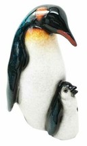 Ebros Antarctica Natural Habitat Warrior Emperor Penguin Father &amp; Chick ... - £15.84 GBP