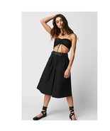 New FREE PEOPLE Minnie Set $148 SIZE 4 Black LONGLINE WIDE-LEG SHORTS  - $1,701.83 MXN