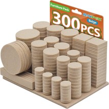 Furniture Pads 300 Pack Premium Furniture Felt Pads (Beige), Huge Quanti... - $23.77