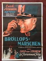 Erich von Stroheim&#39;s THE WEDDING MARCH (1928) Unrestored Swedish Poster ... - $1,500.00