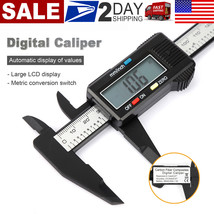 6Inch Lcd Digital Caliper Electronic Gauge Carbon Fiber Vernier Micrometer Ruler - £14.05 GBP
