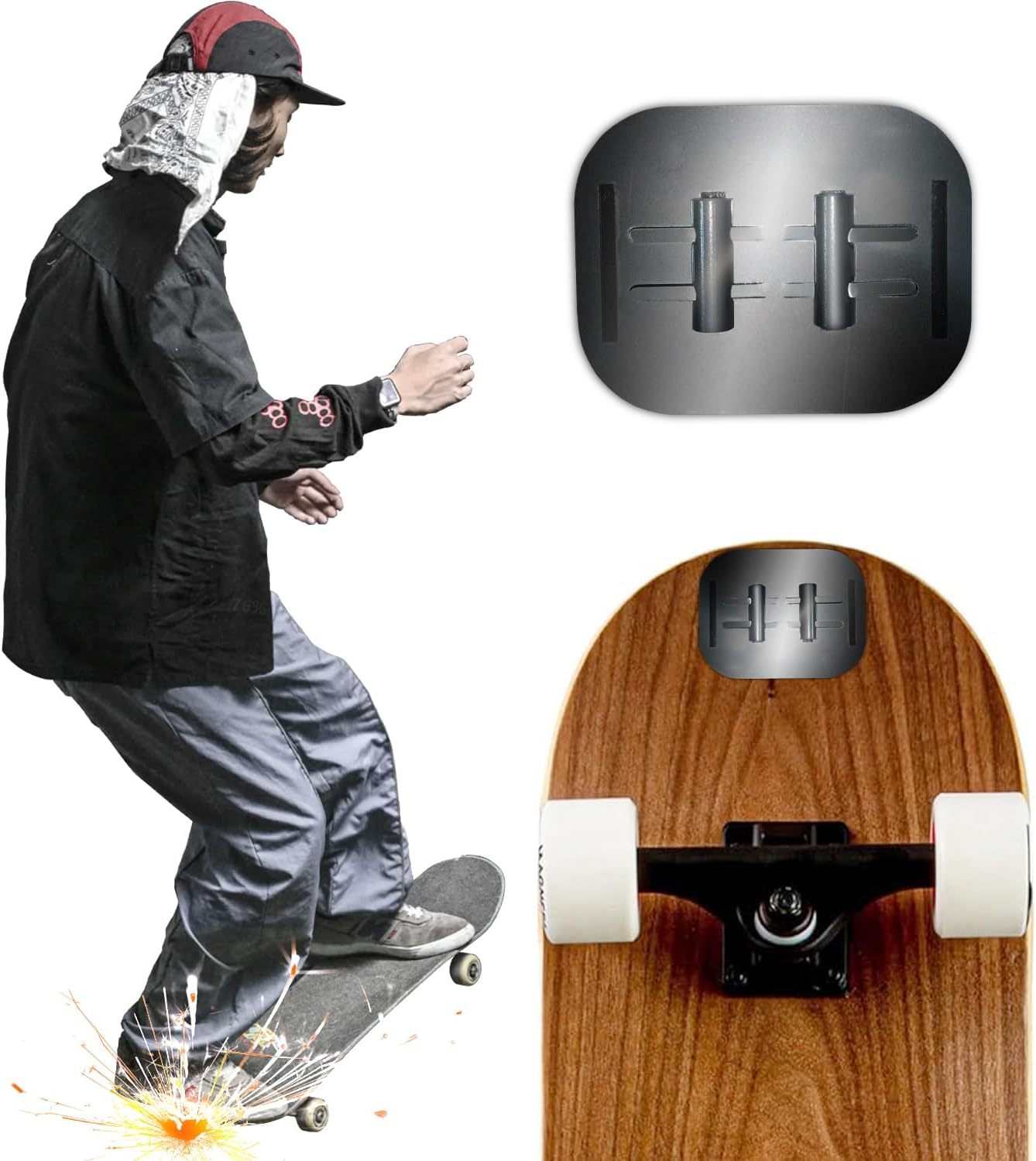 Flint Pad Sparks For Skateboards, Motorcycles &amp; Bicycle Skateboard Acces... - $26.98