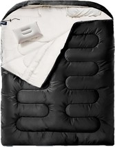 Double Sleeping Bag With Pillow For Adults 3 Season Queen Size Two Person - $59.99