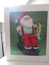 Vintage 1994 Christmas Animations Rocking Chair Santa Claus 23&#39;&#39; Tall - £42.48 GBP