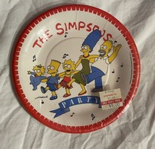 Simpsons 1989 Happy Birthday 8ct 7” Paper Plates New Vintage Sealed RARE - $17.95