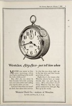 1920 Print Ad Westclox Big Ben Alarm Clocks Western Co La Salle &amp; Peru,Illinois - £13.90 GBP