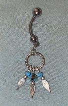 Dangle Dreamcatcher Silver Turquoise 14 Gauge Belly Button Ring Surgical  Steel - £3.79 GBP