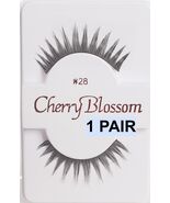 CHERRY BLOSSOM EYELASHES MODEL# 28 -100% HUMAN HAIR BLACK 1 PAIR PER PACK - $1.89