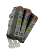 Lot of 3 Canon CLI-221Y Yellow Ink Cartridge For Pixma MX860 MX870 iP360... - $342.57 MXN