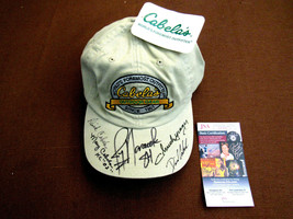 CHUCK YEAGER JAY NOVACEK ACE PILOT TE SIGNED AUTO CABELA&#39;S FAMILY HAT CA... - $395.99