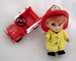 Vintage Little Kiddle BUNSON BURNIE Fireman with Fire Truck Hat Jacket a... - £39.31 GBP