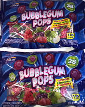 SHIP 24 HR-2ea lb Bags Arcor Bubblegum Pops Tutti Frutti/Green Apple/Str... - £17.82 GBP