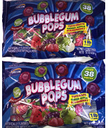 SHIP 24 HR-2ea lb Bags Arcor Bubblegum Pops Tutti Frutti/Green Apple/Str... - $24.63