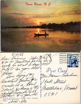 New Jersey Toms River Sunset Canoe Posted to Brattleboro VT in 1968 VTG Postcard - £7.51 GBP