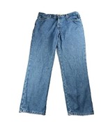 LL Bean Blue Denim Jeans Men&#39;s Size 40X32 Flannel Lined Classic Fit 100%... - £14.66 GBP