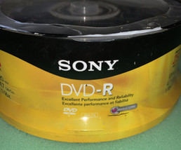 Sony DVD R 25 Pack Spindle 16x 4.7GB Disc New Sealed - $12.75